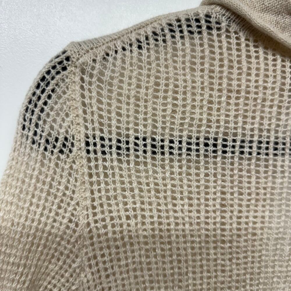 Athleta Womens Beige Knit Open Drape Cashmere Linen Cardigan Sweater Size Small - Picture 5 of 10
